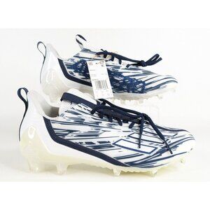 Adidas Adizero Football Cleats Shoes White Navy Blue GZ6912 - Men's Size 12